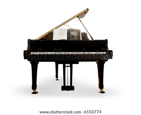 Grand Piano on white background