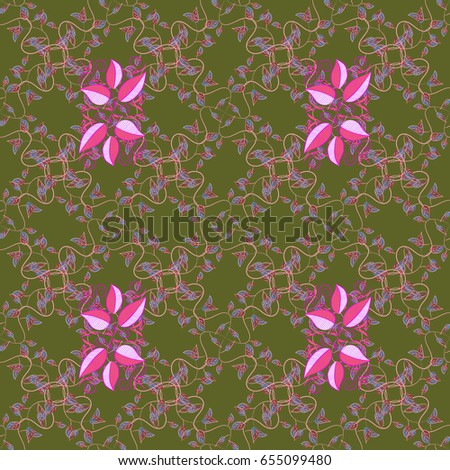 Vintage vector floral seamless pattern in colors.
