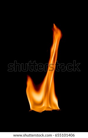 fire flame on a black background