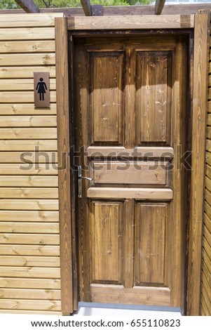 wooden toilet doors for  female genders