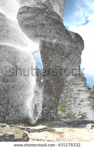 homage to Dalí, surrealistic photography, of karst, Labyrinth Karstico in Castroviejo, Soria, of eroded stones  landscapes of Spain,dreams, landscape of dreams, photography of the subconscious,