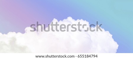 Panorama pastel soft sky and clouds in gradient pastel colored for wide sky clouds background
