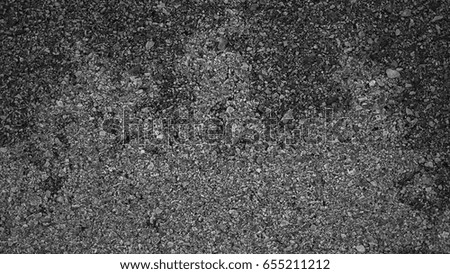 Surface rough of asphalt, Grey road with small rock, Texture Background, Top view