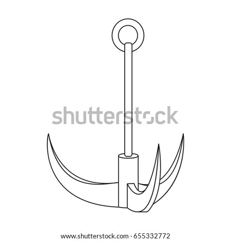 Climbing hook.Mountaineering single icon in outline style vector symbol stock illustration web.
