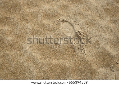 Foot print at Tottori sand dunes Japan