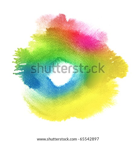 Abstract colorful watercolor hand painted background