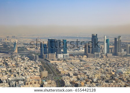 Dubai World Trade Center Downtown aerial view photography UAE