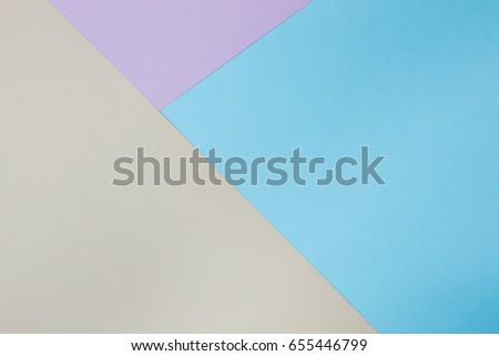 Abstract geometric paper background. Blue, pink, orange trend colors. Concept or idea picture use for copy space