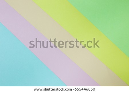 Abstract geometric paper background. Green, yellow, pink, orange, blue trend colors. Concept or idea picture use for copy space