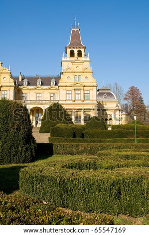 The Wenckheim-castle with the park in Szabadkigyos, Hungary
