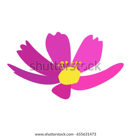 Isolated colored flower on a white background, Vector illustration