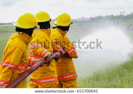 firefighters battling a fire