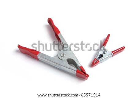 Metal Clips on White Background