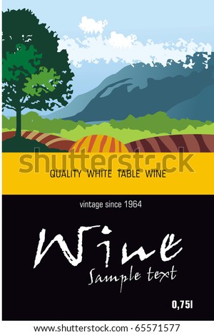 Vector Wine Label