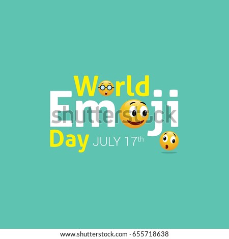 World Emoji Day Vector Illustration Royalty-Free Stock Photo #655718638