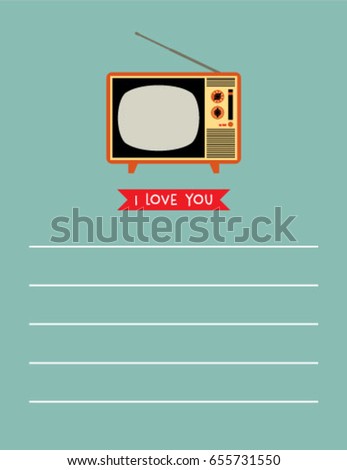 cute tv message card