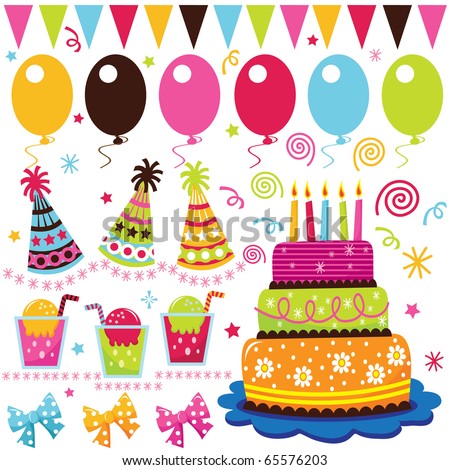 Colorful Birthday Celebration Collections Set