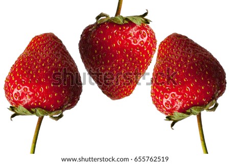 Strawberries close-up for background. Useful berries full of vitamins and juicy red ripe