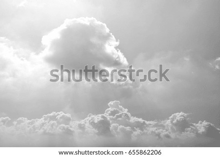 sky with cloud in summer - monochrome background