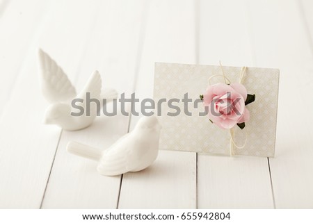 love letter, gift tag, greeting card or wedding invitation