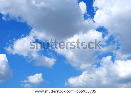 Blue sky covered with clouds. Suitable for backgrounds.