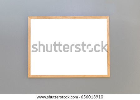 whiteboard in wood frame