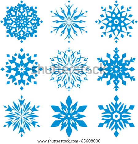 Christmas designs - vector snowflakes