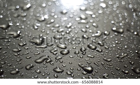 Drops on gray background and darktone
