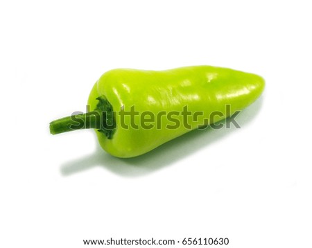 Banana pepper isolated on white background, chili concept