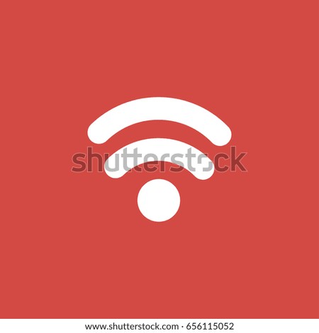 wifi icon. siign design. red background