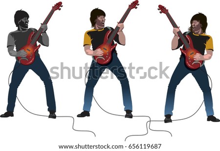 Rock and roll guitar musician