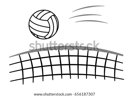 Sport ball volleyball with net