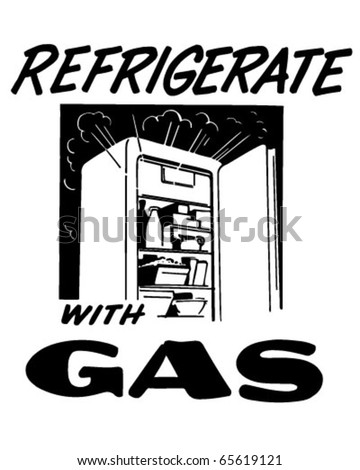 Refrigerate With Gas - Ad Header - Retro Clipart