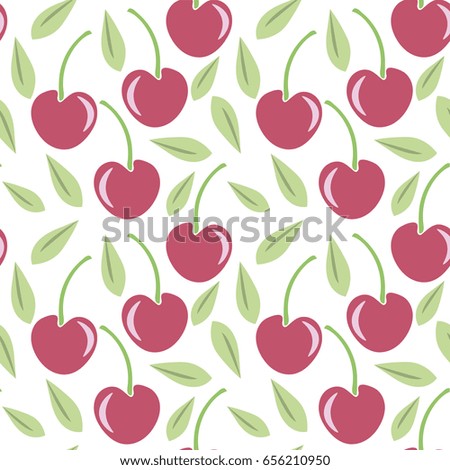 Cherry Wallpaper.Vector Illustration