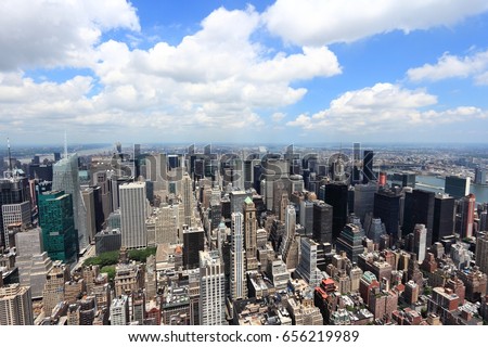 New York skyline - Midtown Manhattan aerial view.