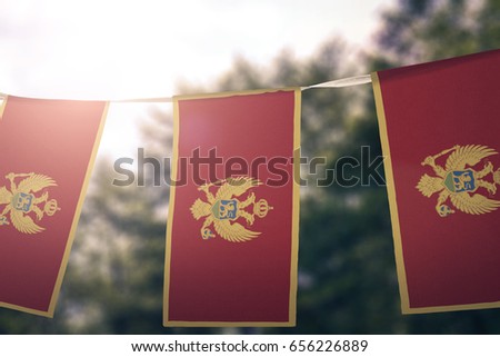Montenegro flag pennants