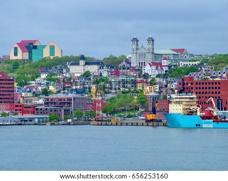 St John's Harbour and city. Newfoundland. Canada. Royalty-Free Stock Photo #656253160