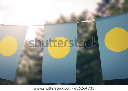 Palau flag pennants