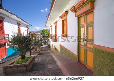 Streets of Jerico; Antioquia Royalty-Free Stock Photo #656266927