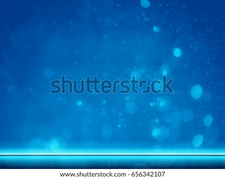blue bokeh abstract background with room style