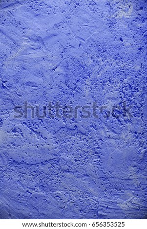 blue cement wall