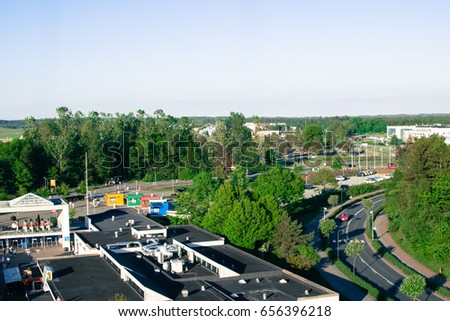 an outdoor park top view with many details