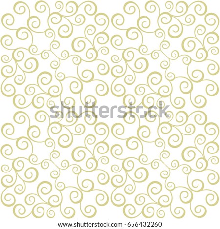 Seamless Abstract ornate pattern. Beige and white vector background.