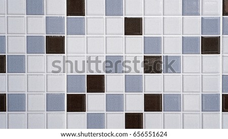 Square pattern of ceramic tile bathroom wall, Texture background