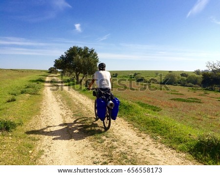 Touring bicycle at Alentejo, Portugal.