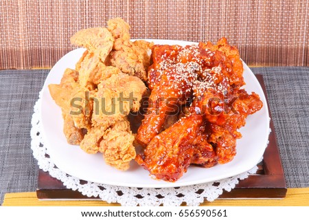 Korea Style Chicken Royalty-Free Stock Photo #656590561