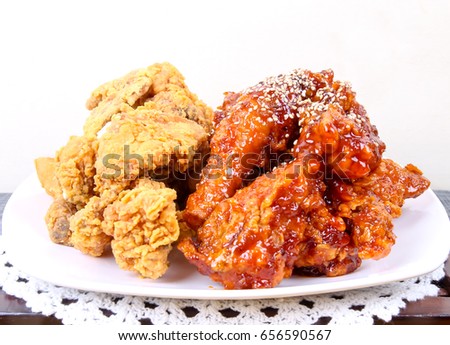 Korea Style Chicken Royalty-Free Stock Photo #656590567