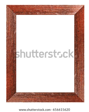Wooden frame isolated.