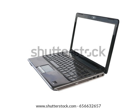 Laptop isolated on white background with clipping path.