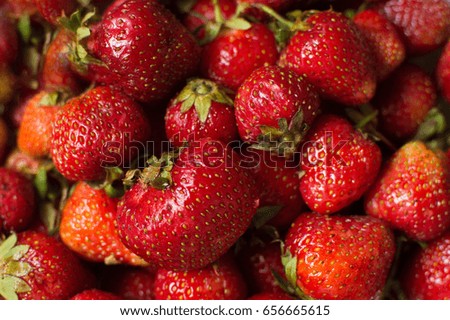 texture  of the red strawberry